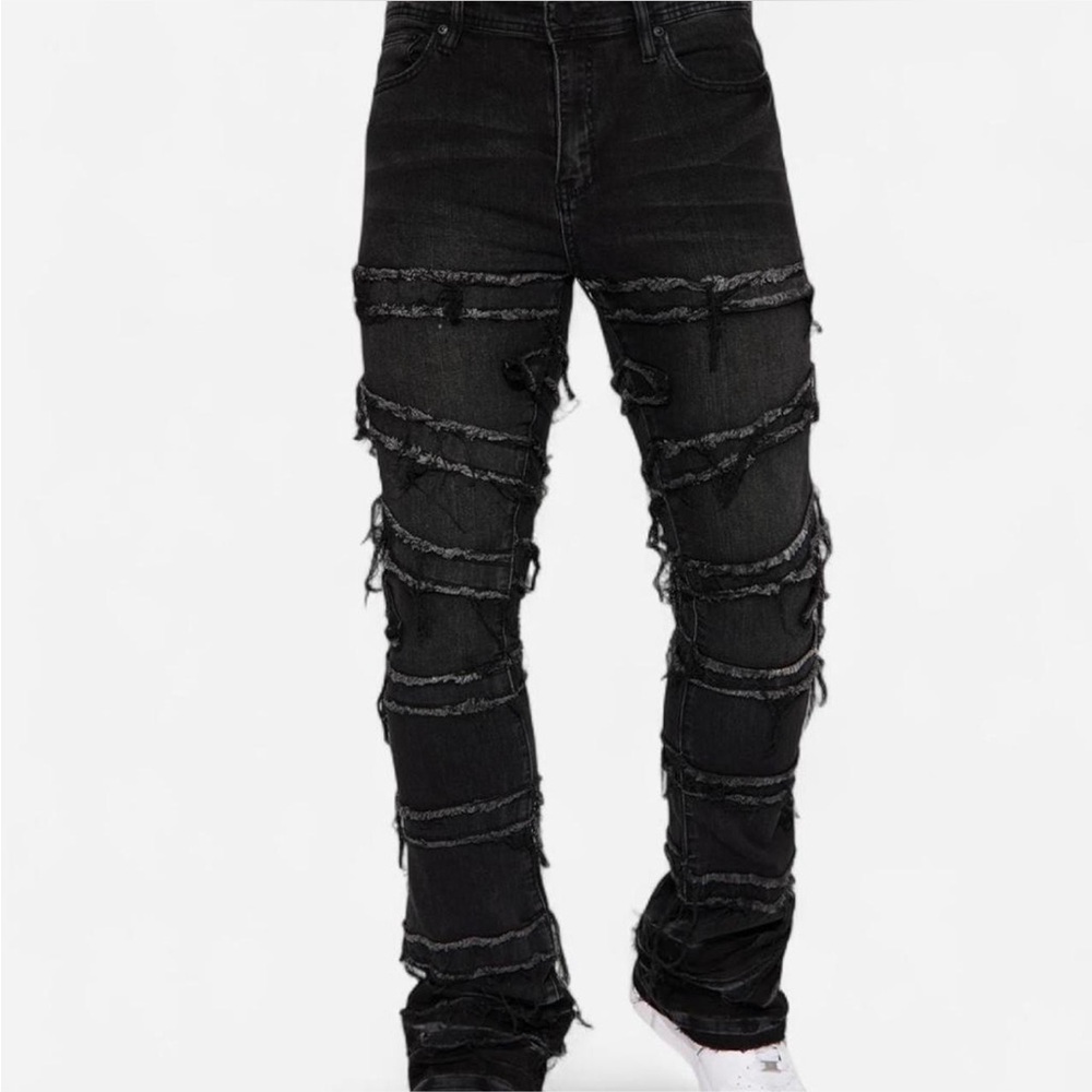 Fashion Nova Black Ripped Skinny Jeans